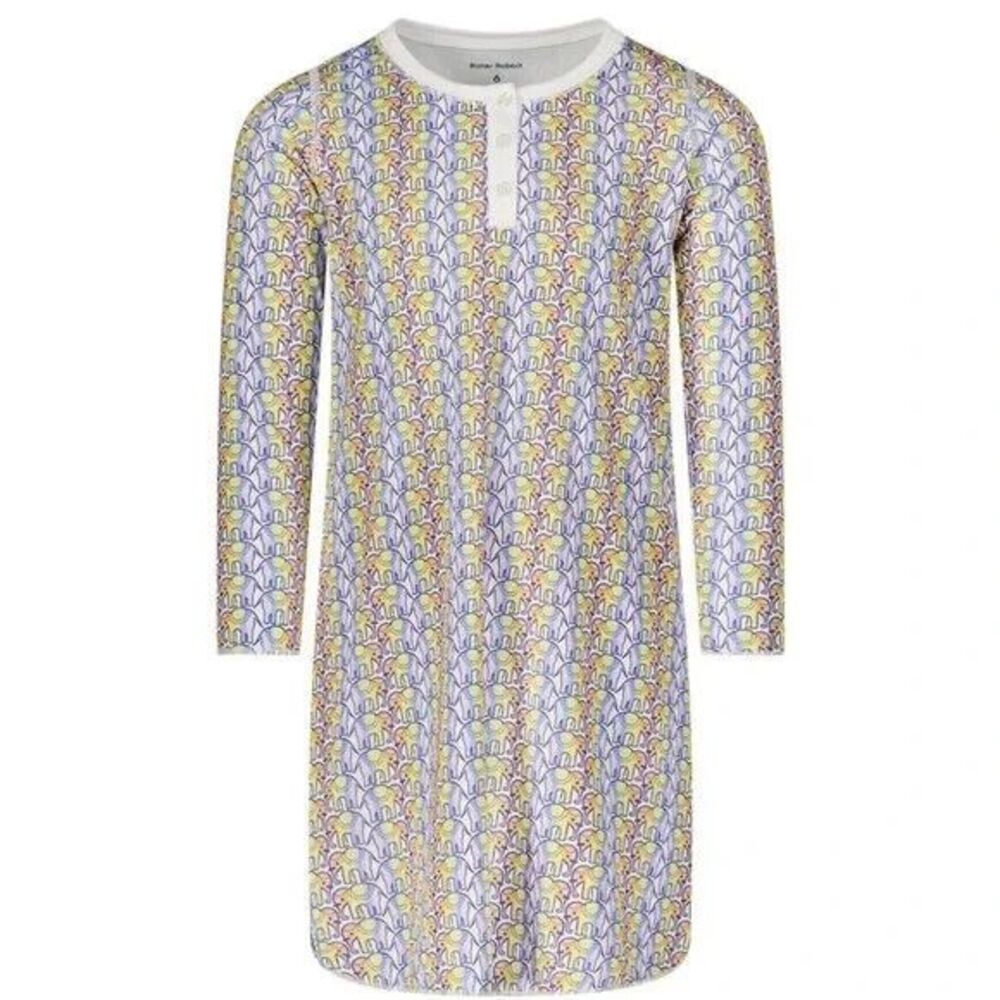 ROLLER RABBIT NWT TIE-DYE DAZE Elephant Nadine Gown Nightshirt Dress size 2